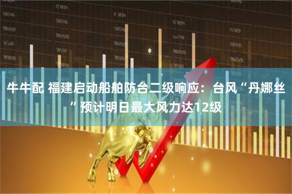 牛牛配 福建启动船舶防台二级响应：台风“丹娜丝”预计明日最大风力达12级